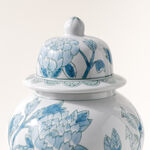 Homez blue and white ceramic vase 20*20*36 cm image number 3