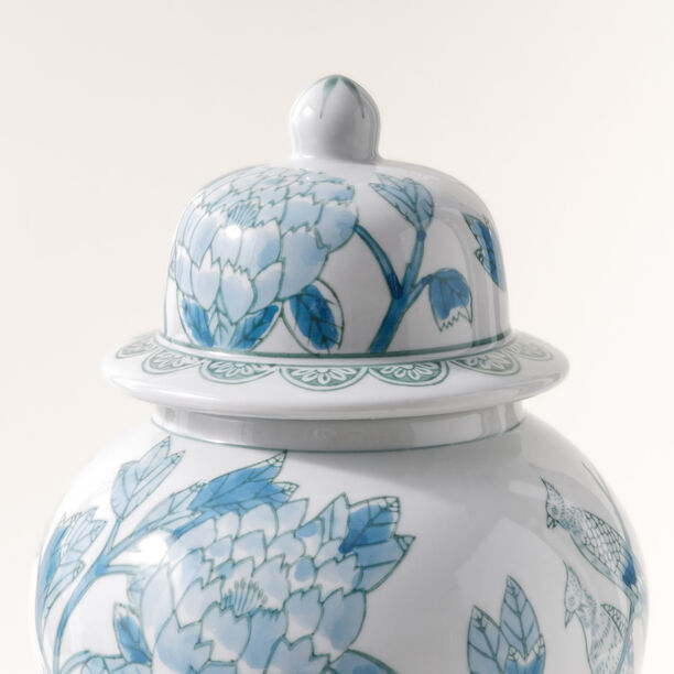 Homez blue and white ceramic vase 20*20*36 cm image number 3