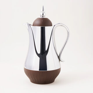 Dallaty Plastic Vacuum Flask Set Of 2, 1L, Wooden Color
