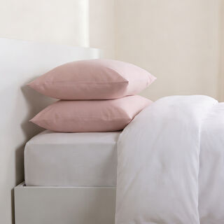 Boutique Blanche Pillow Cover Set 100% Cotton 300Tc Sateen Standard Blush 75*50 Cm