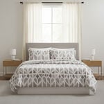 كوتاج طقم لحاف سرير ميكروفايبر 6 قطع سوبر كينج بطبعة شيفرون، رمادي 250*260سم image number 0