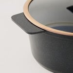 Alberto aluminum casserole with glass lid 2.5L, black image number 3