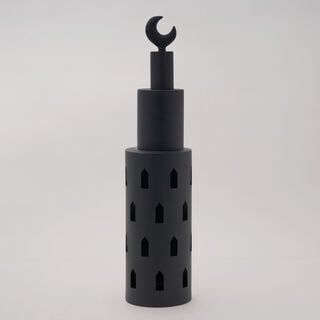 Homez Ramora Collection Lantern, Black, 12*11*47 Cm