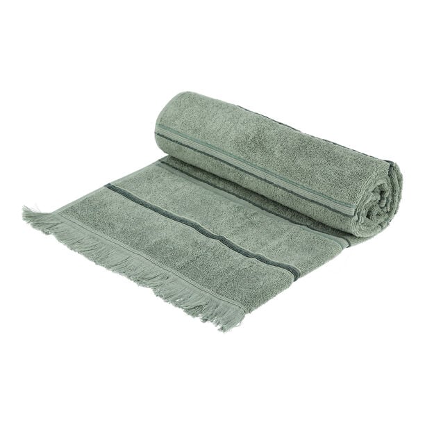 Bath Towel Stripe Green image number 1