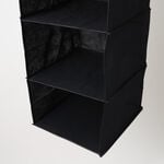 هومز منظم ملابس حقيبة تعليق 4 طبقات من البوليستر، اسود 62*32*26 سم image number 3