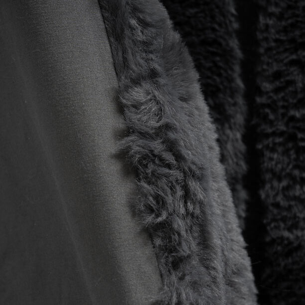 Cottage carved faux fur super king comforter set 250*260cm, black image number 3