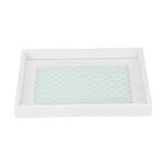 1Pc White Blue Wood Tray 38*28cm image number 3
