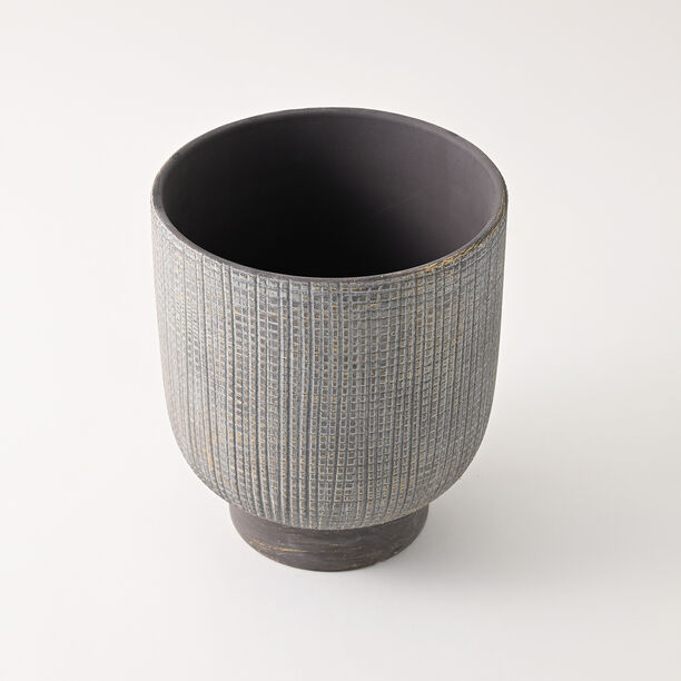 Designers made ceramic planter, brown 17.5*20.5cm image number 1