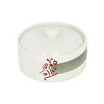 Dallaty white porcelain date bowl with lid 13*9 cm image number 2