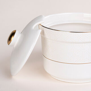 Zukhroof 28Pc Porcelain Tc Set Thumanya White Serve 6