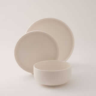 La Mesa 18pcs modern pin striped dinner sets