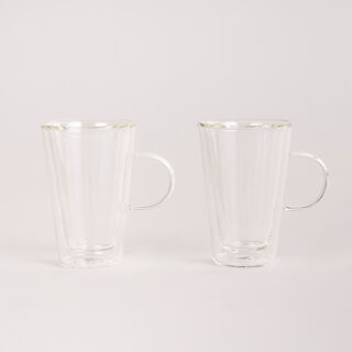 Arabic Tea Cups Double Wall Glass 2 Pieces 