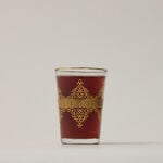 6 Oz Moroccan Tea Glass Real Gold H8.2Xt5.8Xb4.3Cm Design 1 image number 1