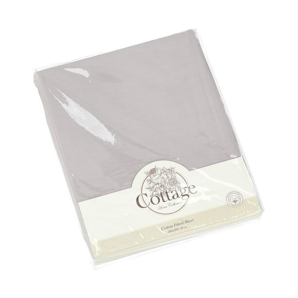 Fitted Sheet 180*200+35 Light Grey image number 0