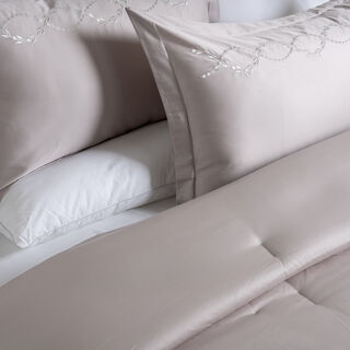 Boutique blanche 3pcs cotton embroidered comforter set super king 250*260 cm