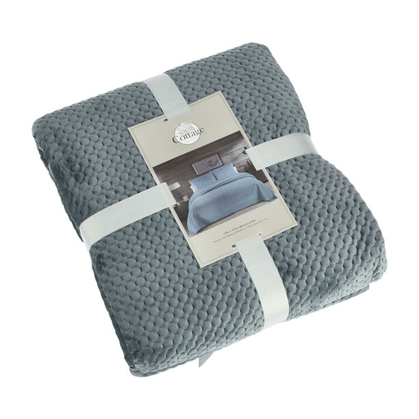3 pieces Bedspread Grey image number 2