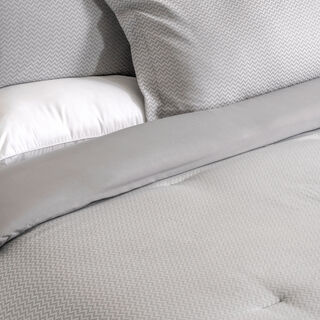 Cottage chevron 2pc comforter set twin 150*220cm microfiber grey