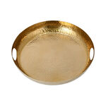 Steel Round Tray Manuscript Gold image number 0