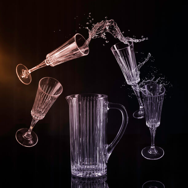RCR transparent crystal glassware 6 pcs set with base image number 0