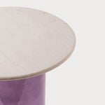 هومز طاولة جانبية زجاج بسطح رخامي، بنفسجي 55*48سم image number 2