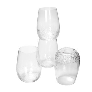4Pcs Set Tall Tumblers With Ice Dregs Clear