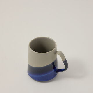 Porcelain mug shiny navy blue