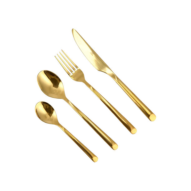 Rita 16 Pcs Cutlery Set Shiny Gold image number 1