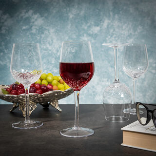 Set Of 4 Clear Ice Dregs Juice Glass