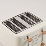 ألبرتو محمصة خبز 4 شرائح بلون بيج مع لمسات خشبية وكروم، 1600واط image number 2