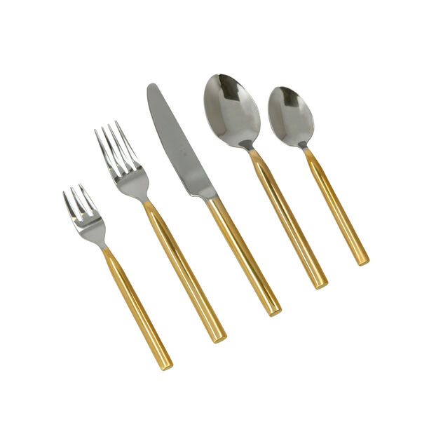 La Mesa gold stainless steel cutlery set 20 pc image number 1