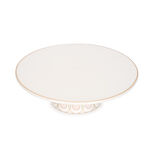 La Mesa white porcelain cake stand with pink base image number 3