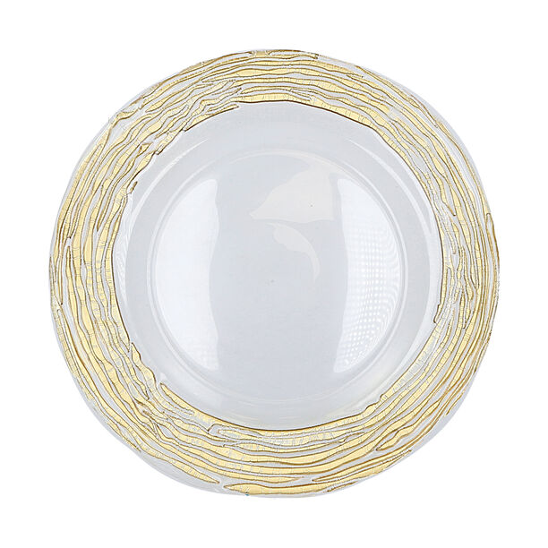 La Mesa gold glass charger plate 13" image number 0