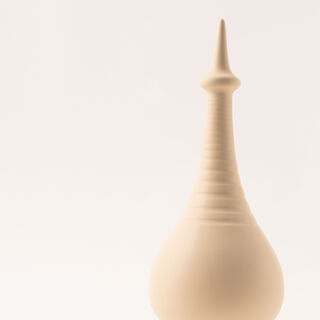 Homez beige ceramic Ramadan decoration 12.8*12.8*37.7 cm