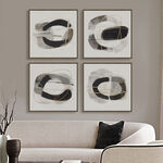 Homez wall art set of 4 100*100*4cm image number 0