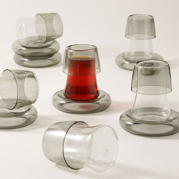 Dallaty Tea Set 12 Pcs Grey Color image number 0