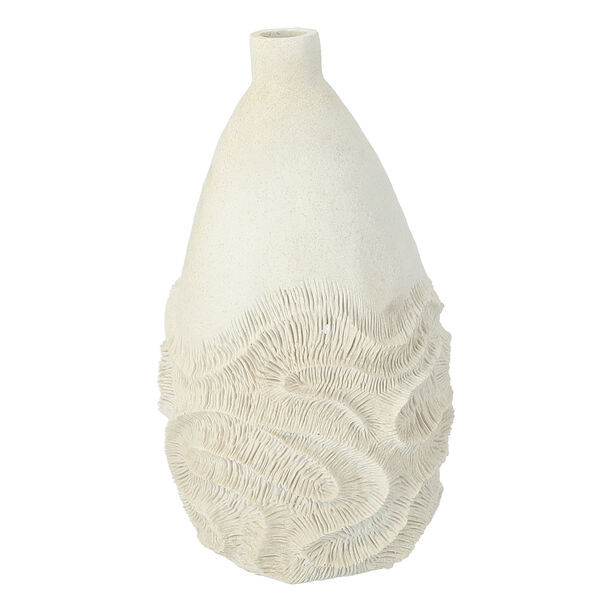 Off white resin coral vase 20*20.2*36 cm image number 0