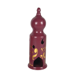 Ceramic Candle Holder Glossy Matt Burgundy Small