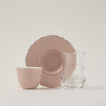 Zukhroof 28Pc Porcelain Tc Set Pink Serve 6 image number 1