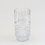 هومز فازة زجاج فضي بنقشة ماسية 14*14*27.6 سم image number 1