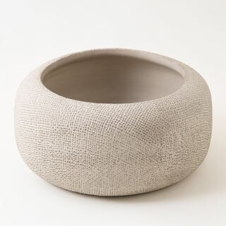 Homez clay pot bowl 25.5*25,5*12cm, grey