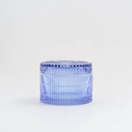 Homez Glass Ribbed Tissue Box 16*16*11Cm, Blue image number 1