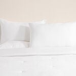 Boutique blanche cotton waffle comforter set 3pcs queen 240*200cm, white image number 1