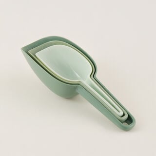 Alberto 3pcs plastic measuring spoon set, green