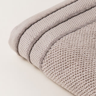 Boutique Blanche jaquard cotton bath towel, beige, 140*70cm