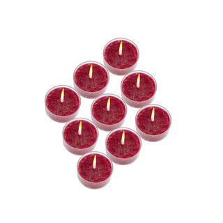 9 Pieces Tea Light Candle Burgundy Berry