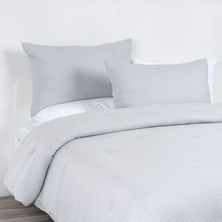 3 Piece Cotton Waffle King Size Comforter Set