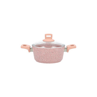 Alberto 7 Piece Granite Cookware Set Pink Stone