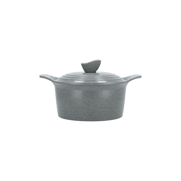 Alberto 7 Piece Ceramic Cookware Set Gray Marble Korean(20/24/28 24 cm) image number 4