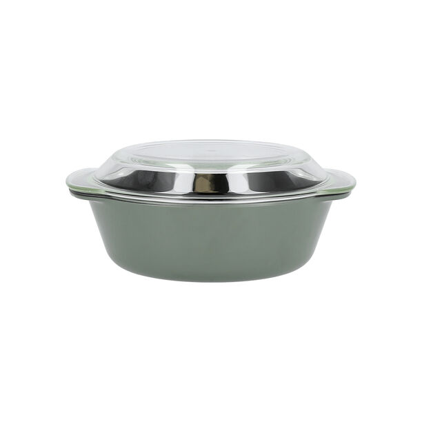 Glass Casserole With Lid image number 0