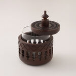 Dallaty Sugar Pot Roshn Collection, Brown 10*10*18Cm image number 2